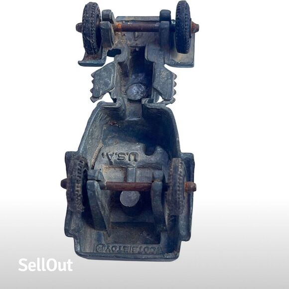 Vintage TootsieToy Blue Hot Rod Roadster Diecast Car - Picture 8 of 9